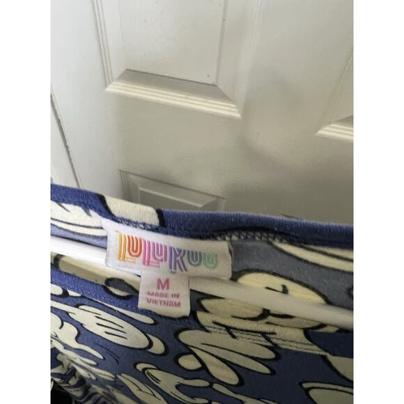 LuLaRoe Disney Blue Mikey Mouse Hands Size Medium Irma Tunic Top Soft Strech - Picture 5 of 10